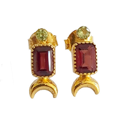 Boucles d'oreilles Nishat Bagh - Grenat