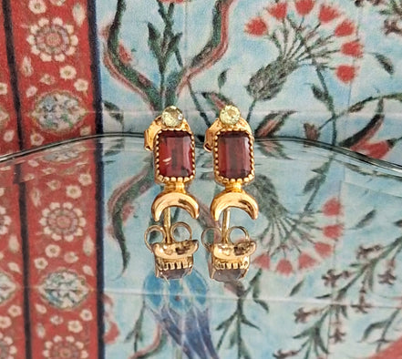 Boucles d'oreilles Nishat Bagh - Grenat